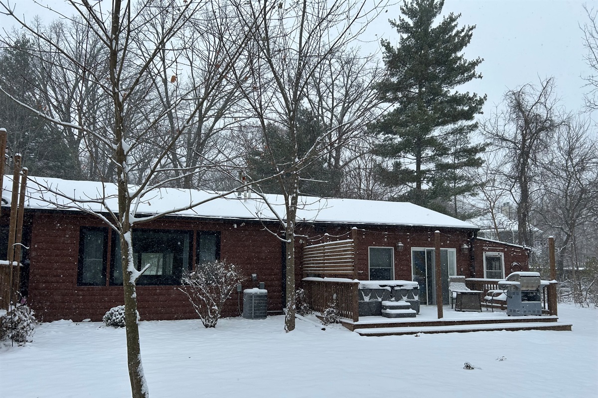 Winter is a great time to relax in a hot tub.