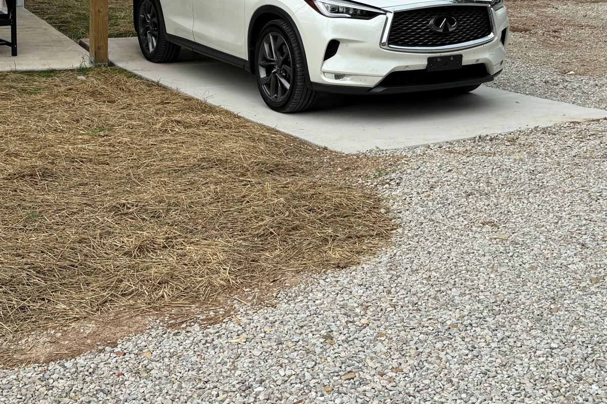 Rear parking space to provide access without walking the front entry steps