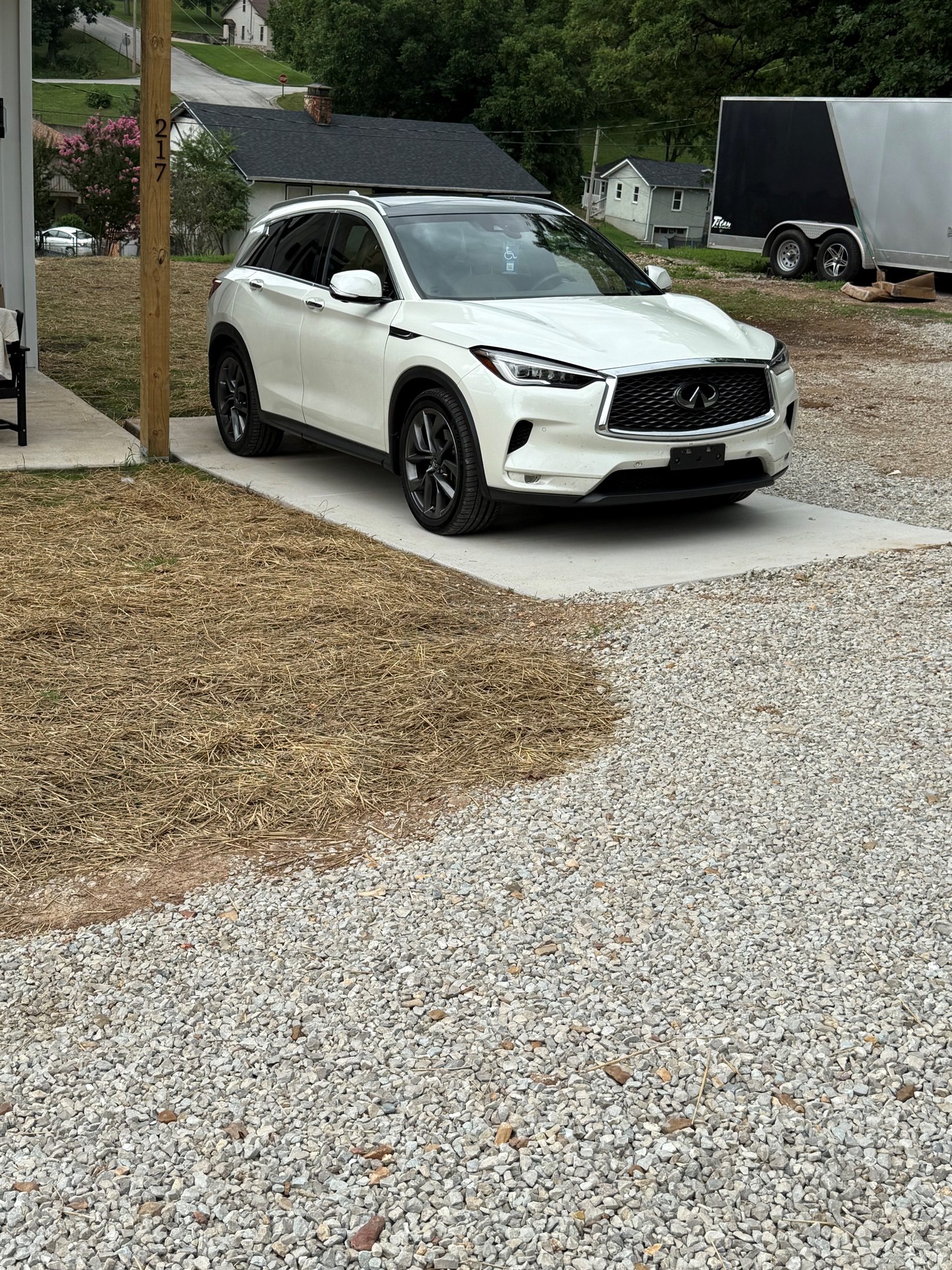 Rear parking space to provide access without walking the front entry steps