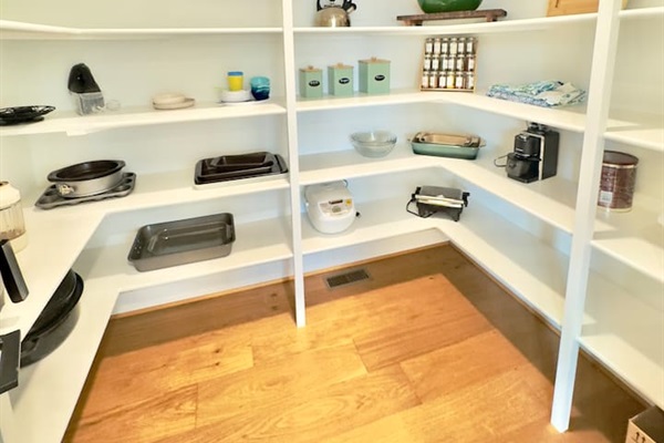 Our huge walk-in pantry is fully stocked with every small appliance you could possibly imagine!