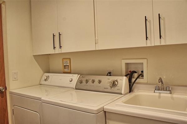 washer and dryer in the laundry room