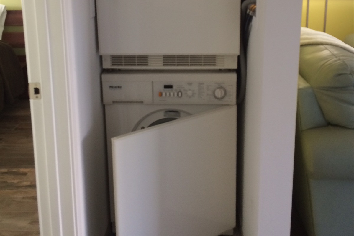 Stacking washer/dryer.