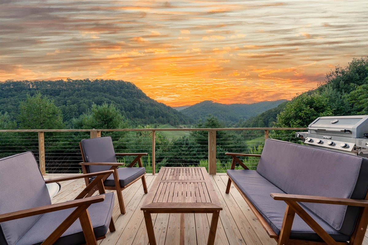 Private Deck w/ Mountain Views | Gas Grill | Private Hot Tub