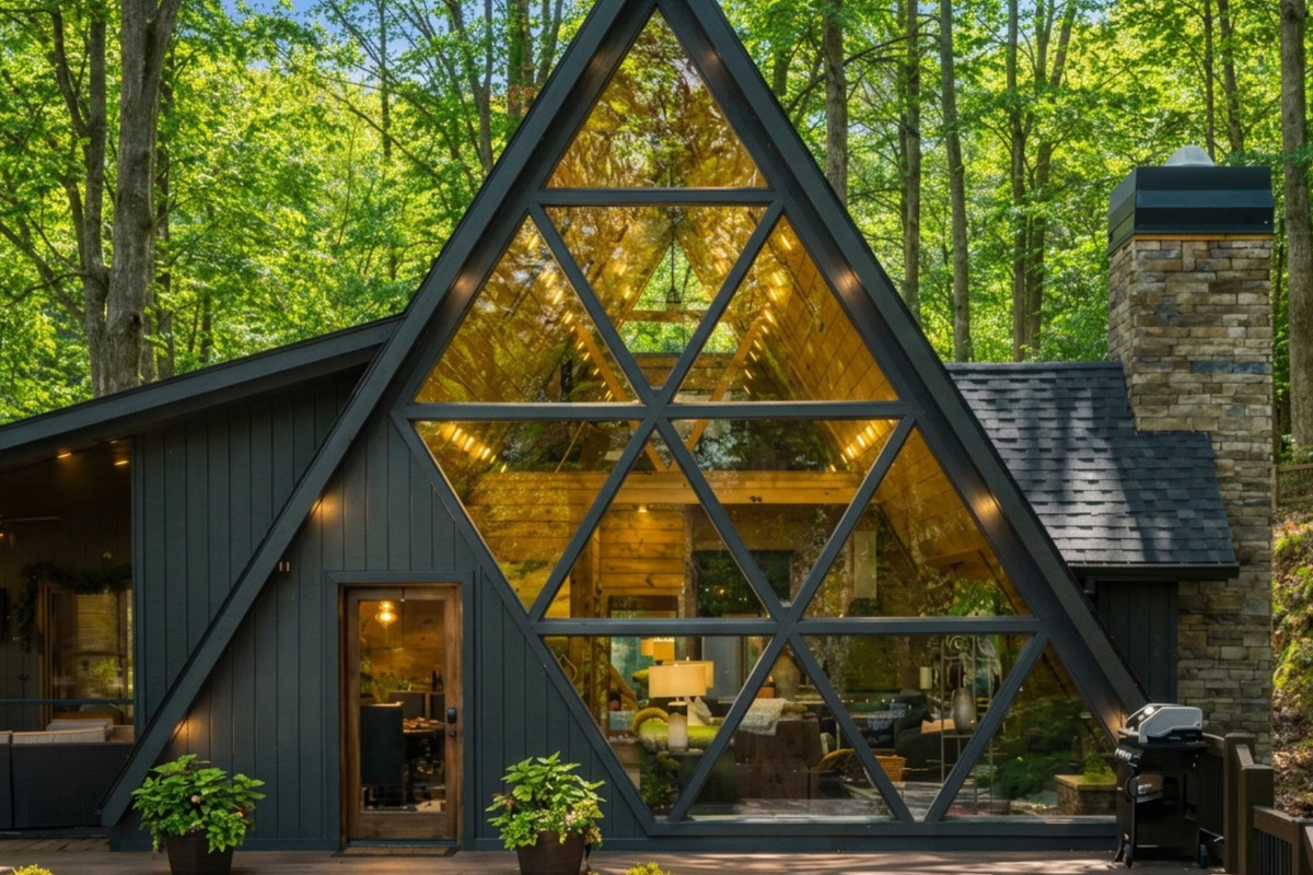 Welcome to Timber & Glass: Wake up to floor‑to‑ceiling forest views, cozy designer interiors, and the feelings of your very own private retreat.