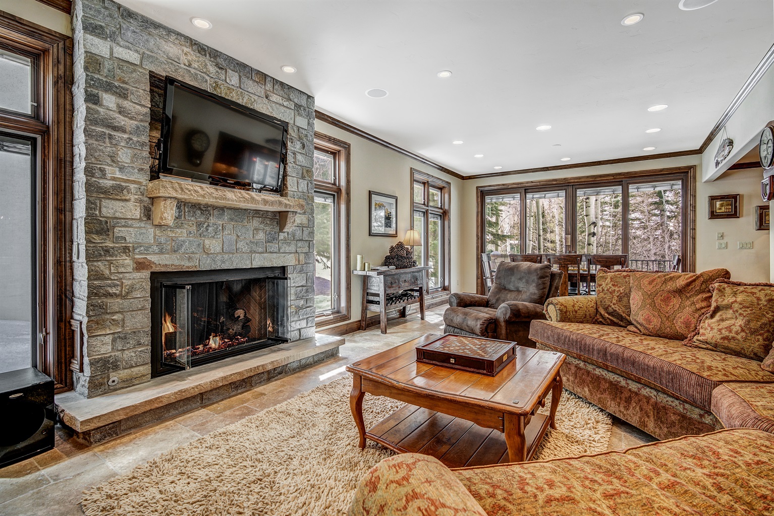 Open floor plan of living room.