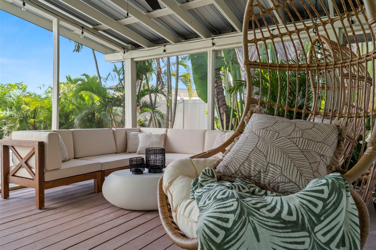 Outdoor space for summertime naps or reading a good book!