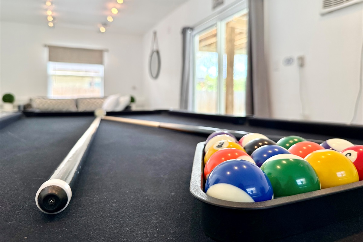 Relax or challenge friends to a pool game before bed — the choice is yours.