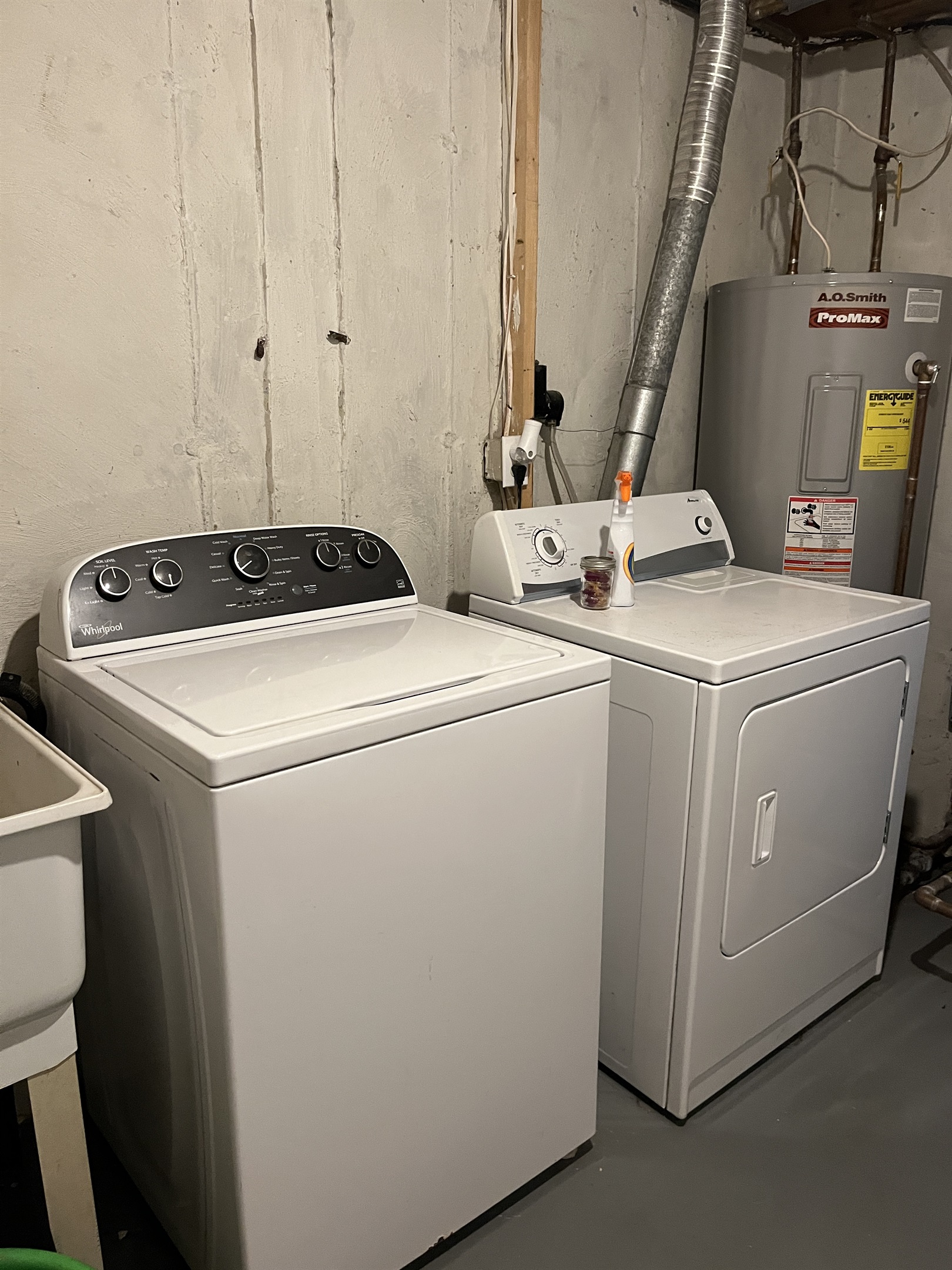 Lower level laundry room