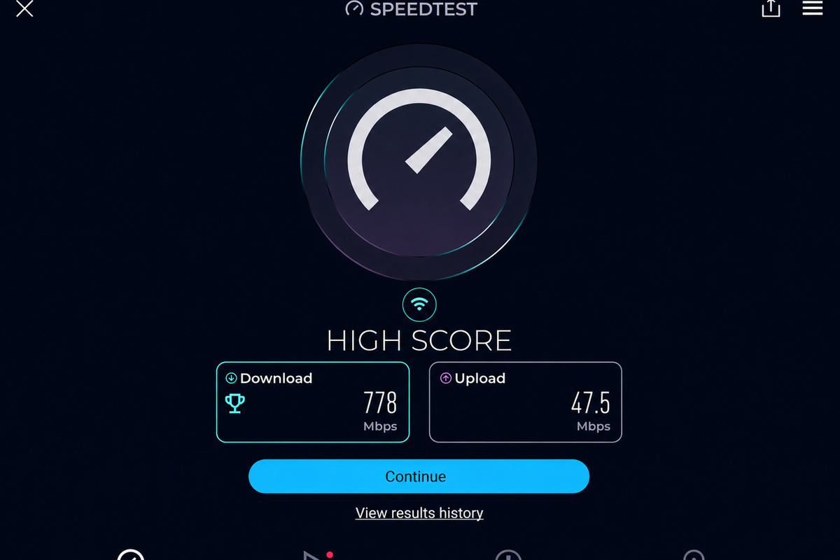 The on-site Wi-Fi result is shown clearly, supporting a connected stay at Matilda’s Urban Escape.