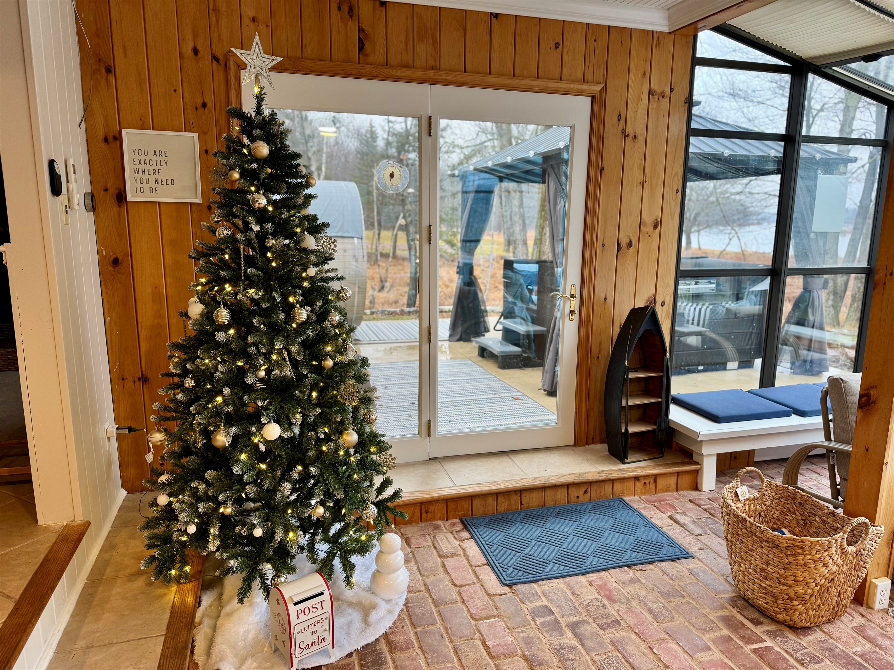 New Christmas ritual.  Presents.  Soak.  Sauna.  Repeat.