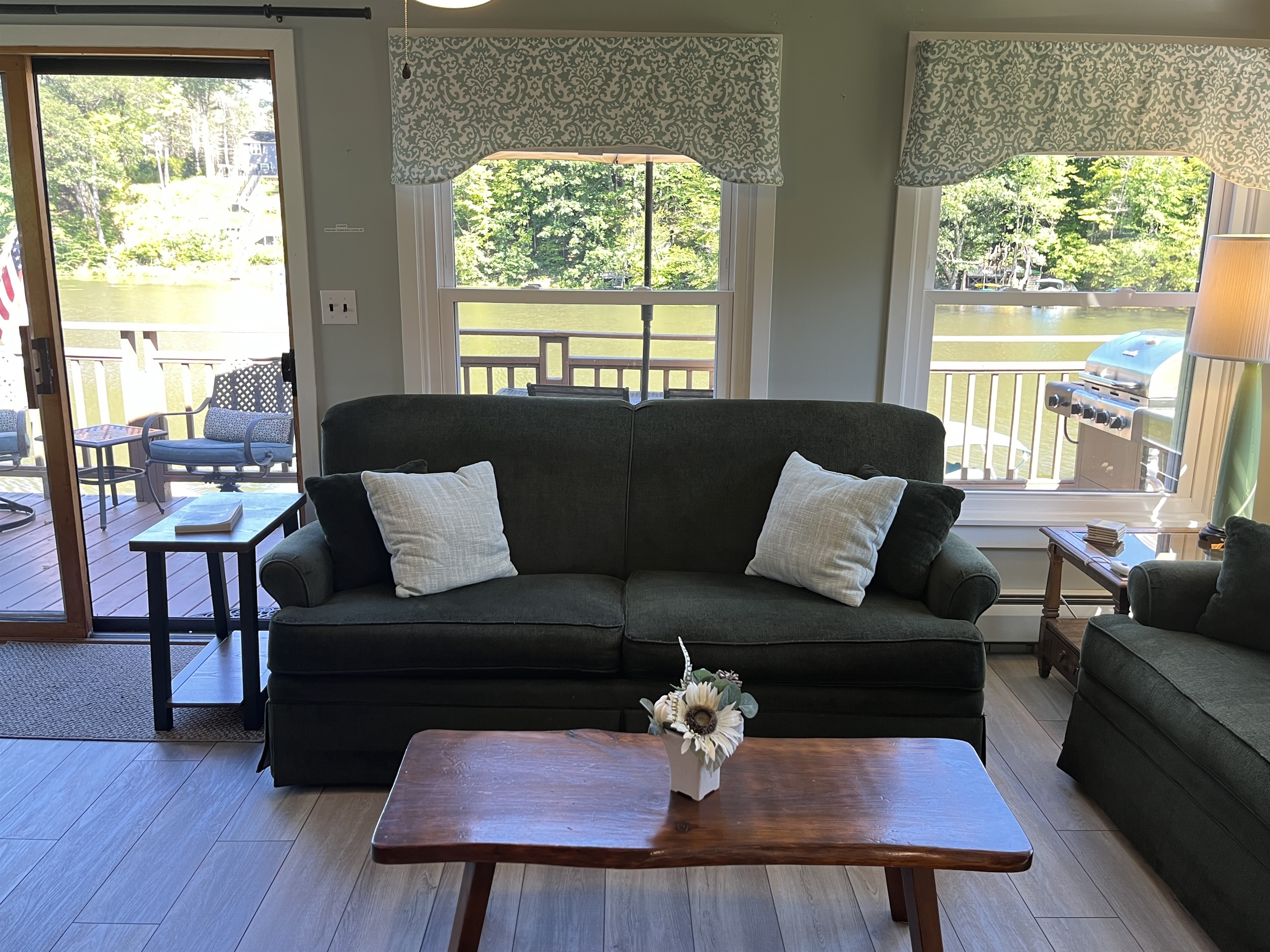 Living area just steps from the deck