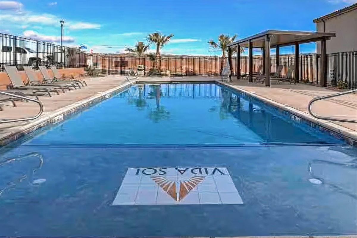 Take a refreshing dip in the heated community pool.