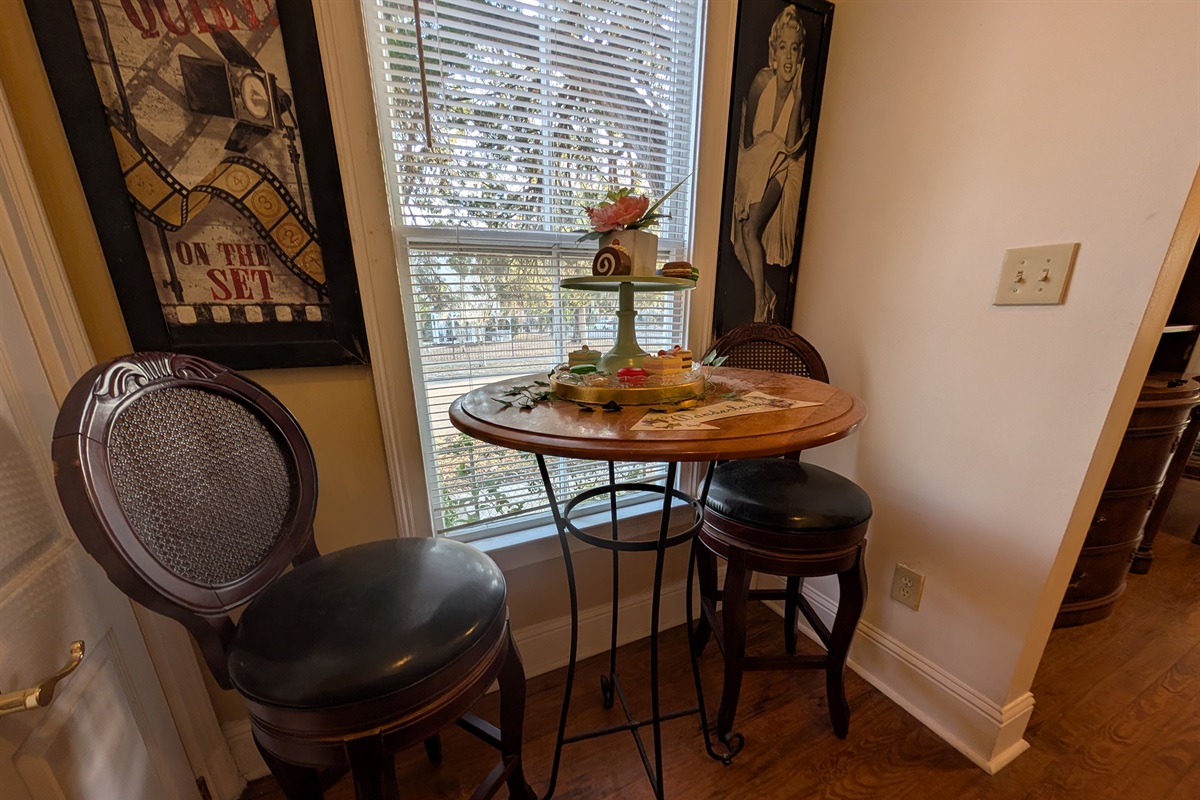 cute coffee table with window views