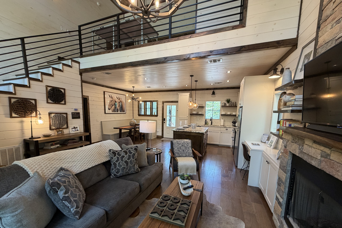 Beautifully designed family room for your getaway!