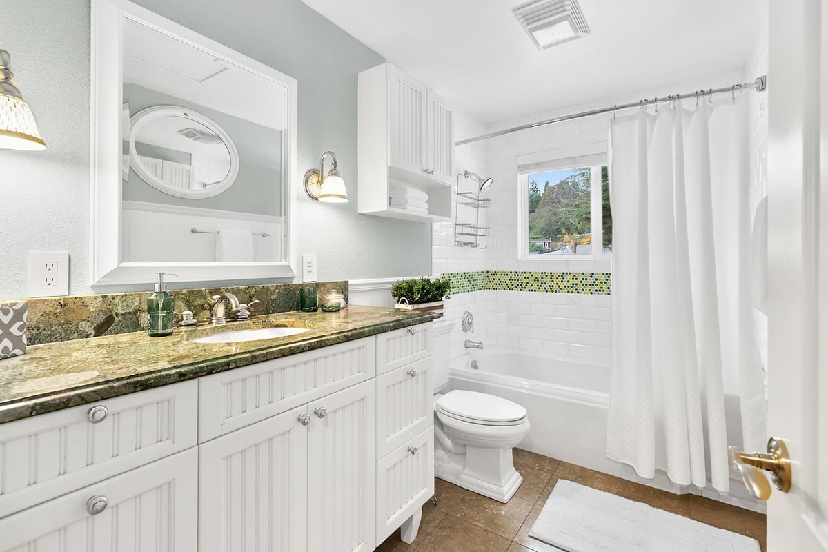 Upstairs you will find another main hall full bath