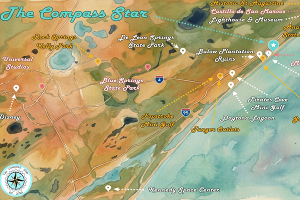 When you book The Compass Star you'll be close to so many adventures!  You'll have beaches and springs, theme parks, shopping, mini golf, the Space Center and historic sites for history buffs.  There's something for everyone!!
