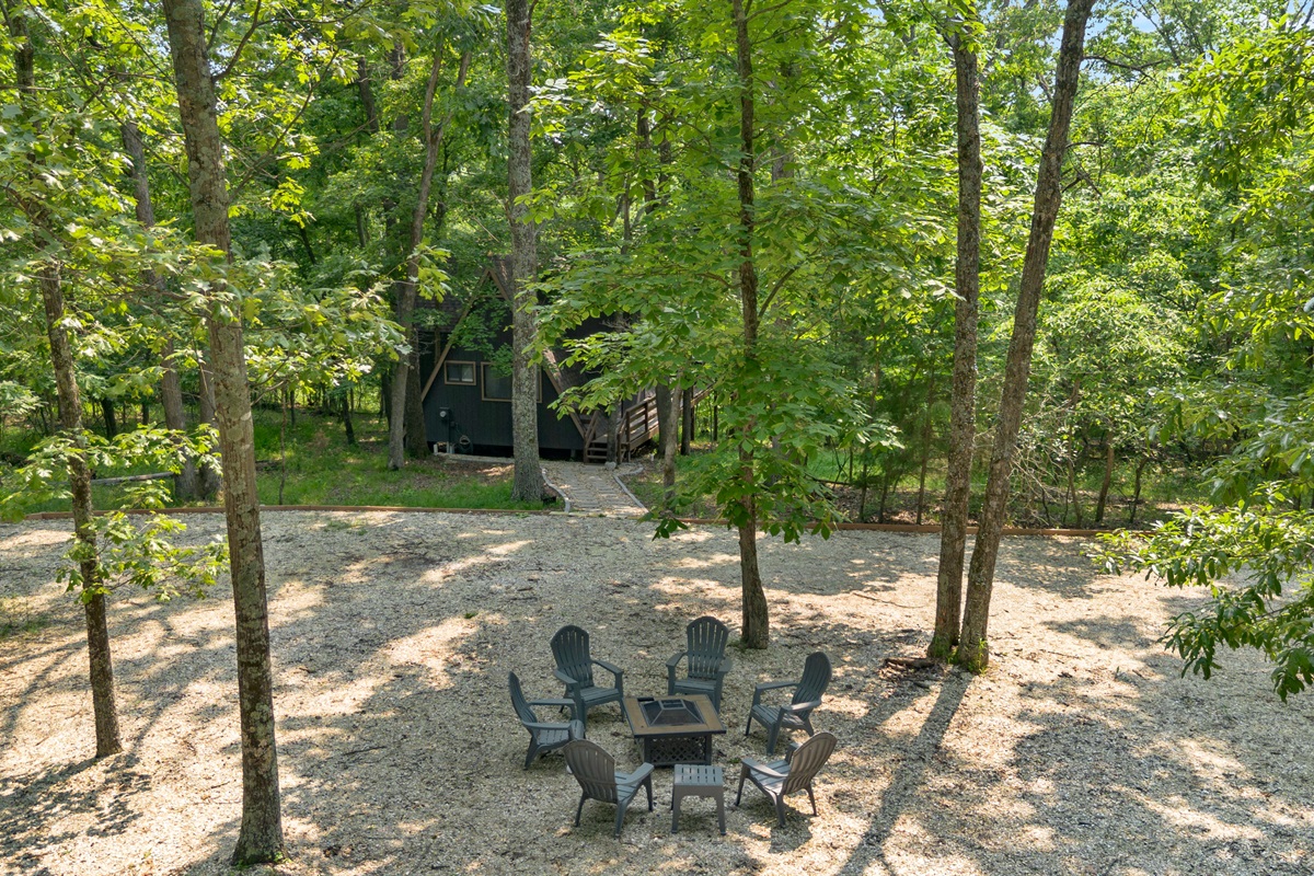 Fire pit and parking