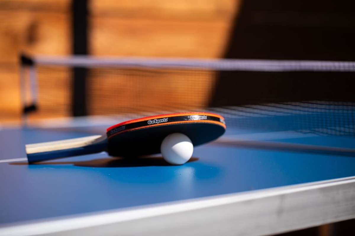 Stay active with a friendly game of ping pong.