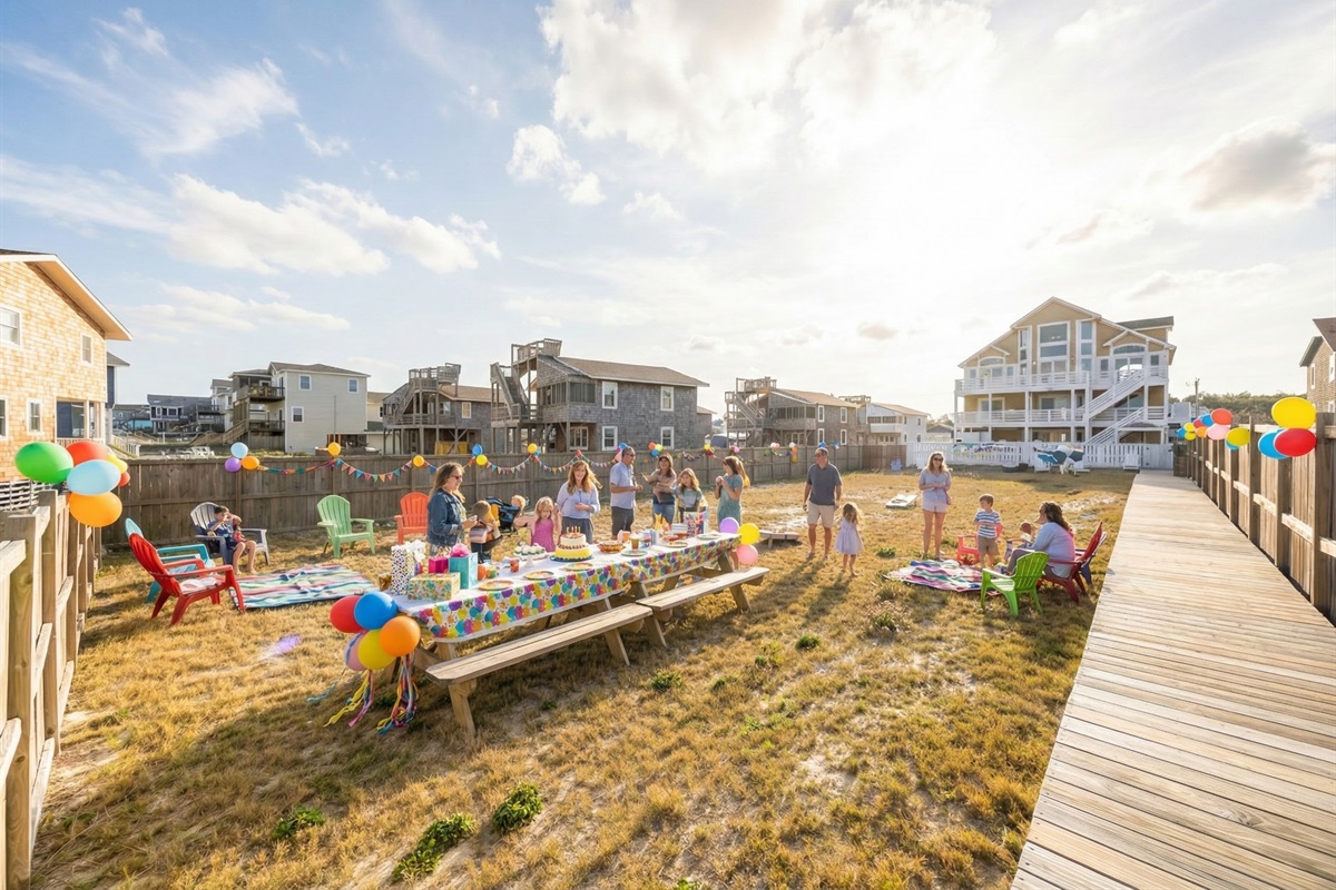 The Grounds: Massive lawn for events/play.