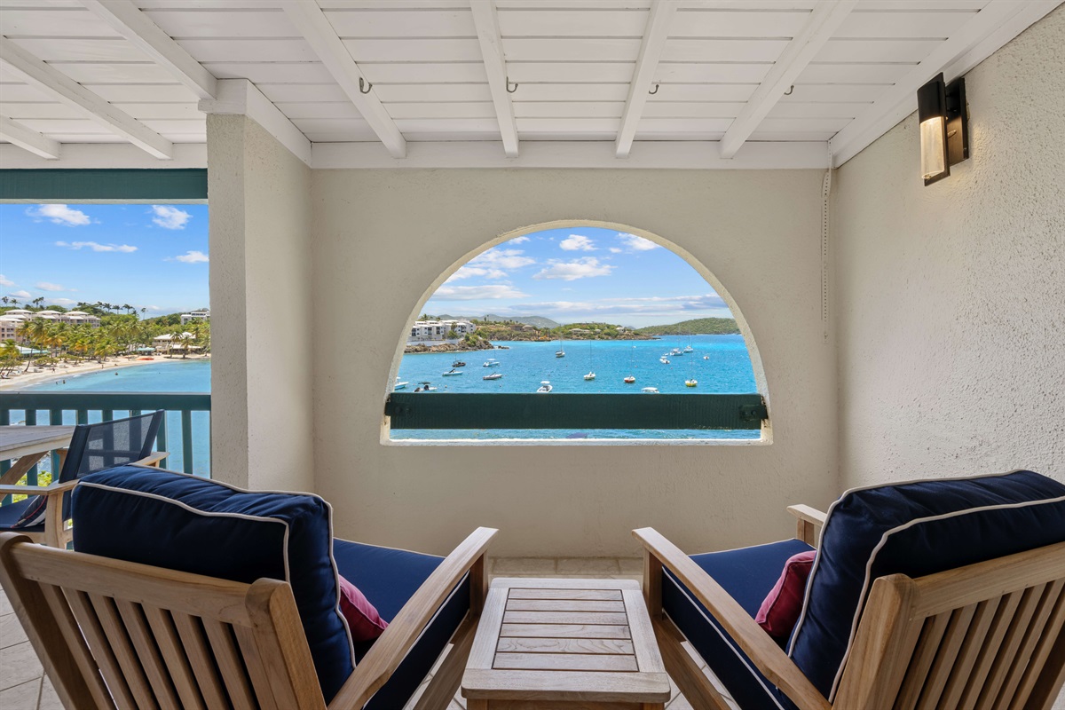 Captians chairs on terrace