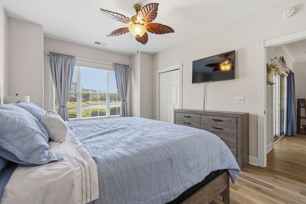 Beautiful view of the lake from the Primary Suite with King Bed