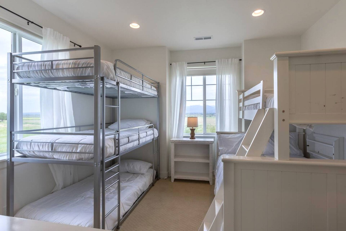 Bunk Room 1 features a triple twin bunk and a twin over full