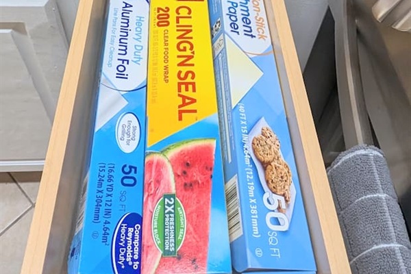 aluminum foil • plastic wrap • parchment paper