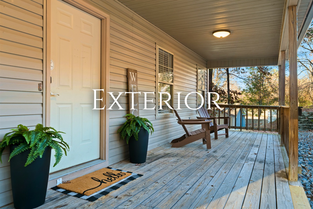 The front porch greets you with a warm welcome and sets the tone for the cozy, inviting spaces you&rsquo;ll find throughout the home.