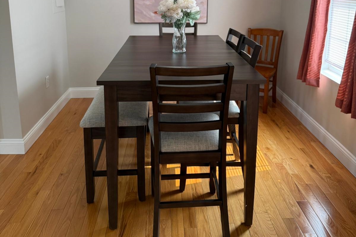 Another angle of the kitchen table