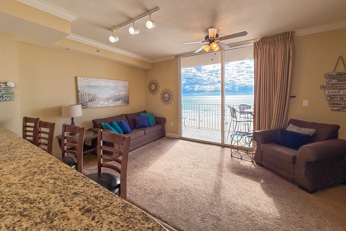 Gulf-front Living Room