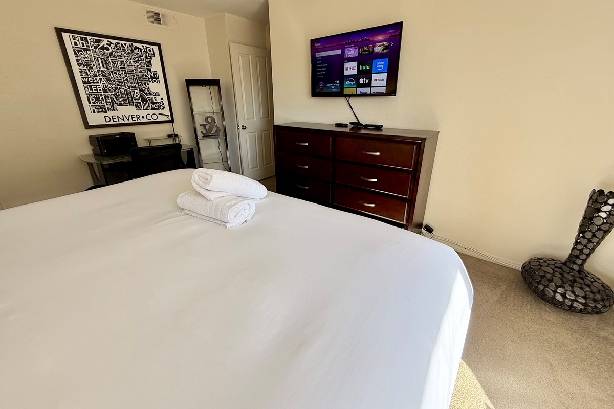 Smart tv and cable provided in each room!