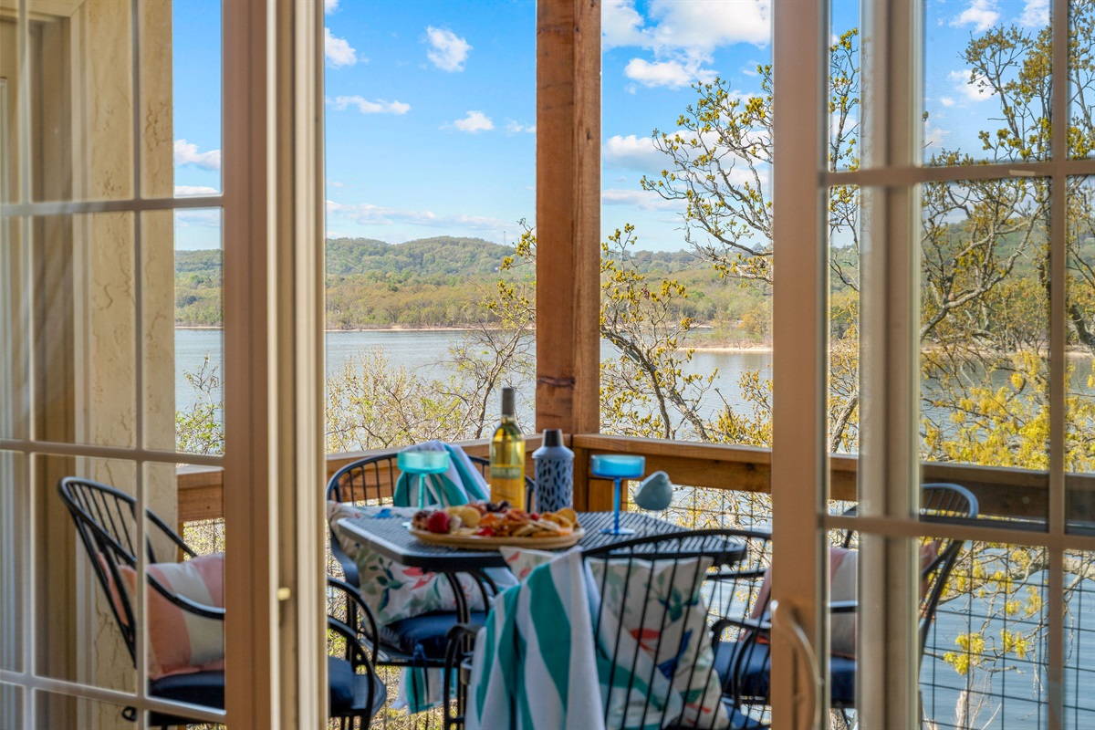 Step right out onto your spacious deck with gorgeous views of the lake