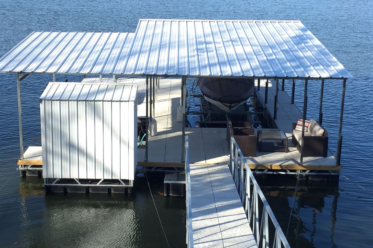 NEW concrete dock for swimming and suntanning