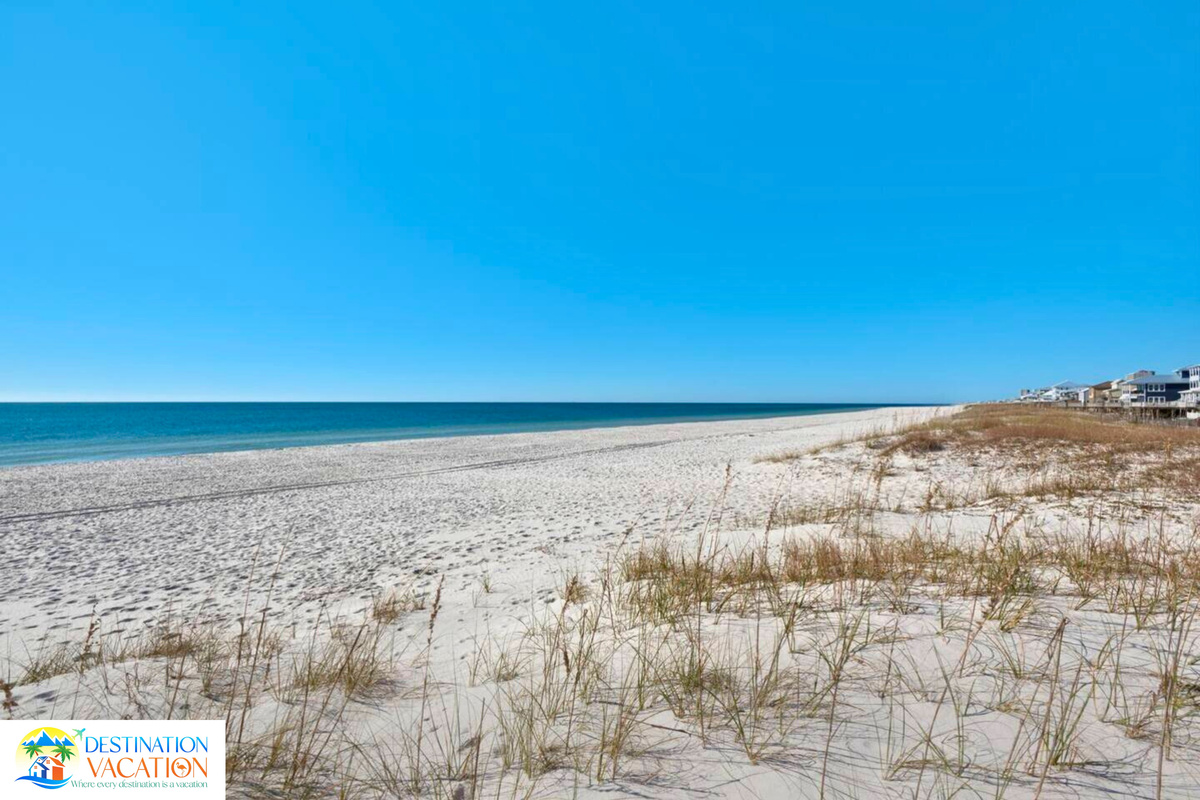 Pure beachside serenity stretches as far as the eye.