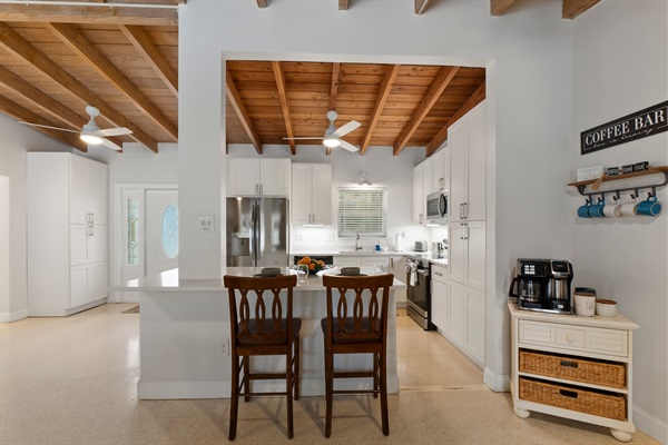 kitchen and coffee bar