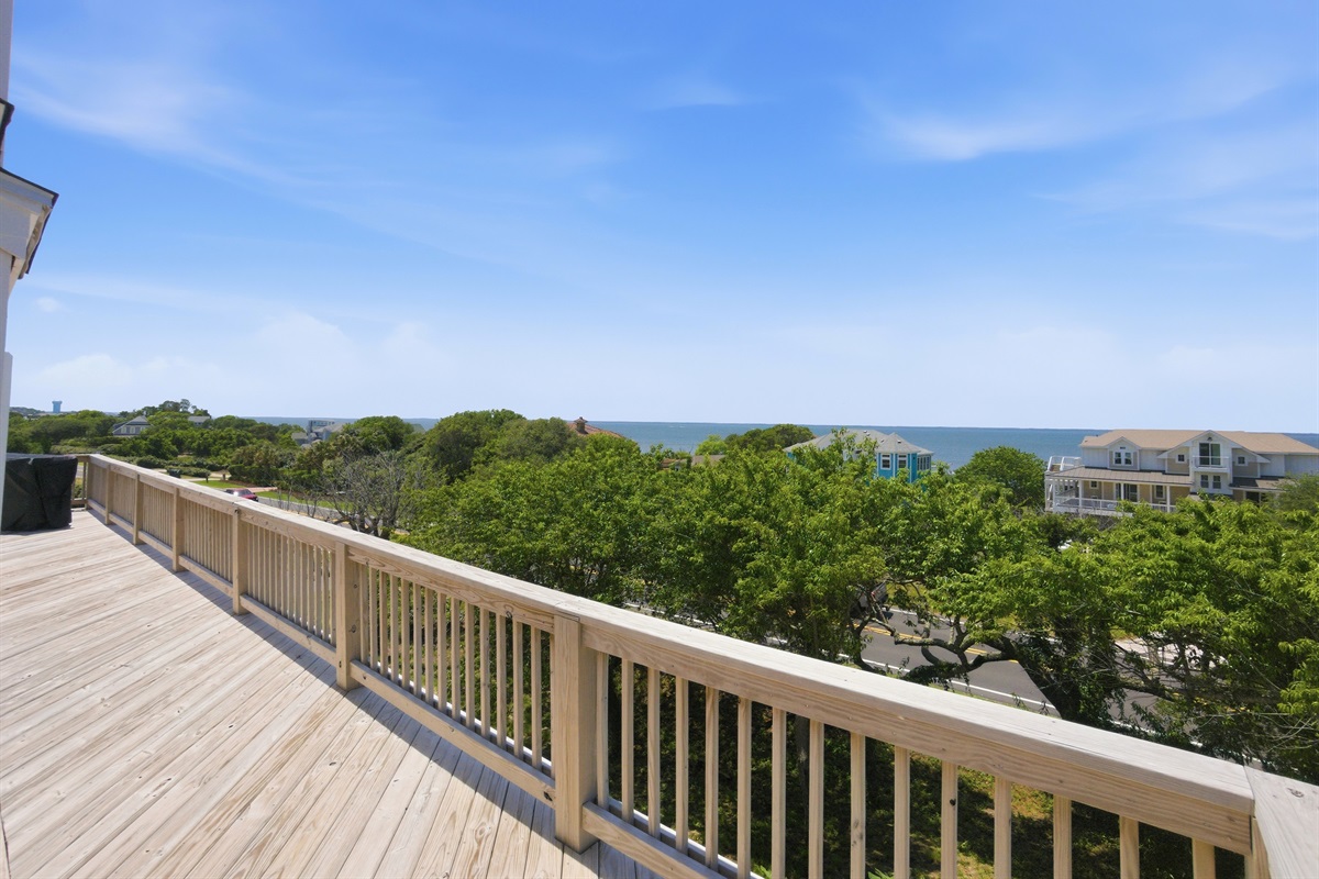 Spacious rooftop-style deck perfect for enjoying sunsets and coastal breezes