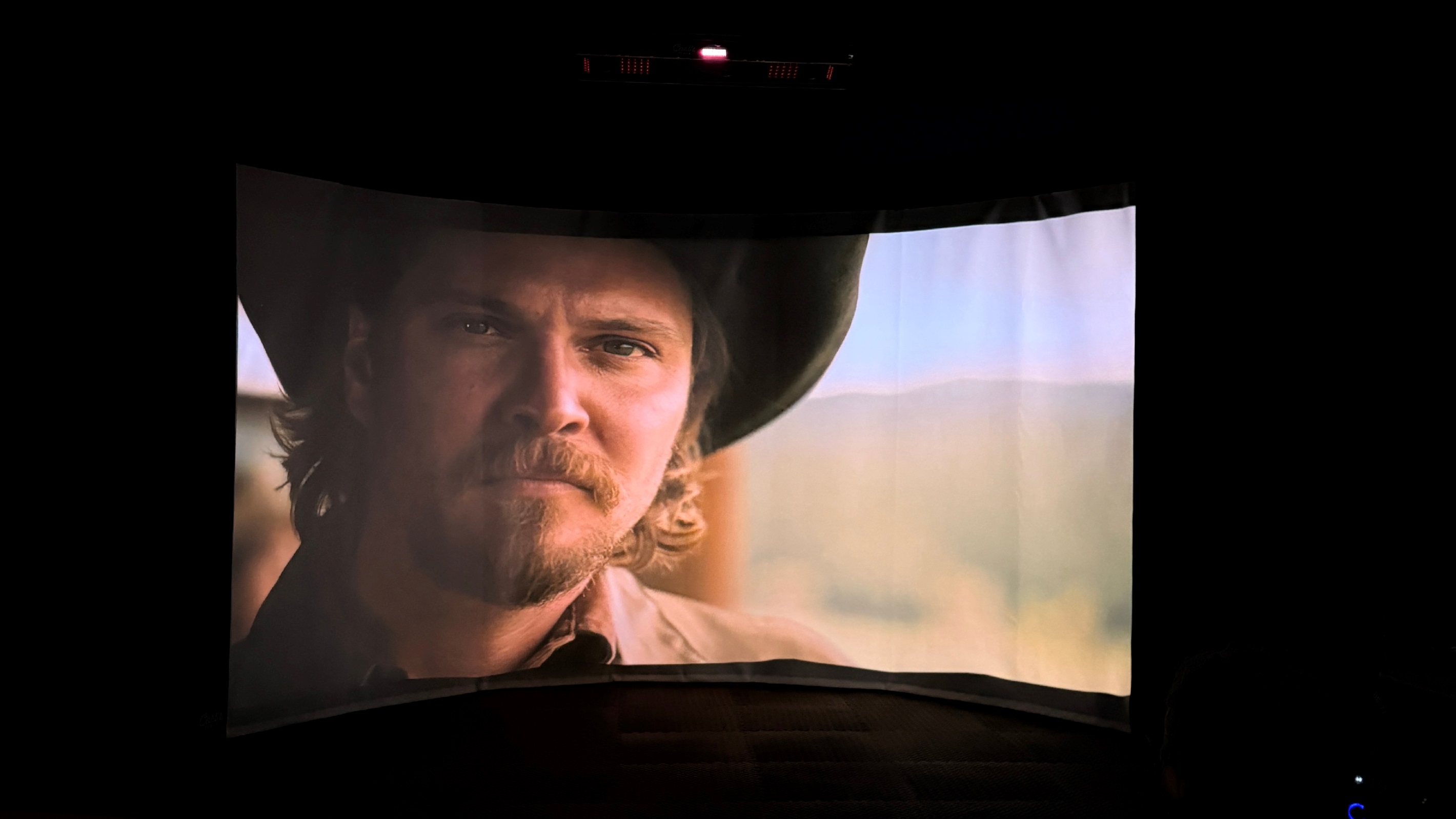 Settle in for movie night or stream your favorite game on the big screen with surround sound on a giant 14ft x 9ft concave screen.