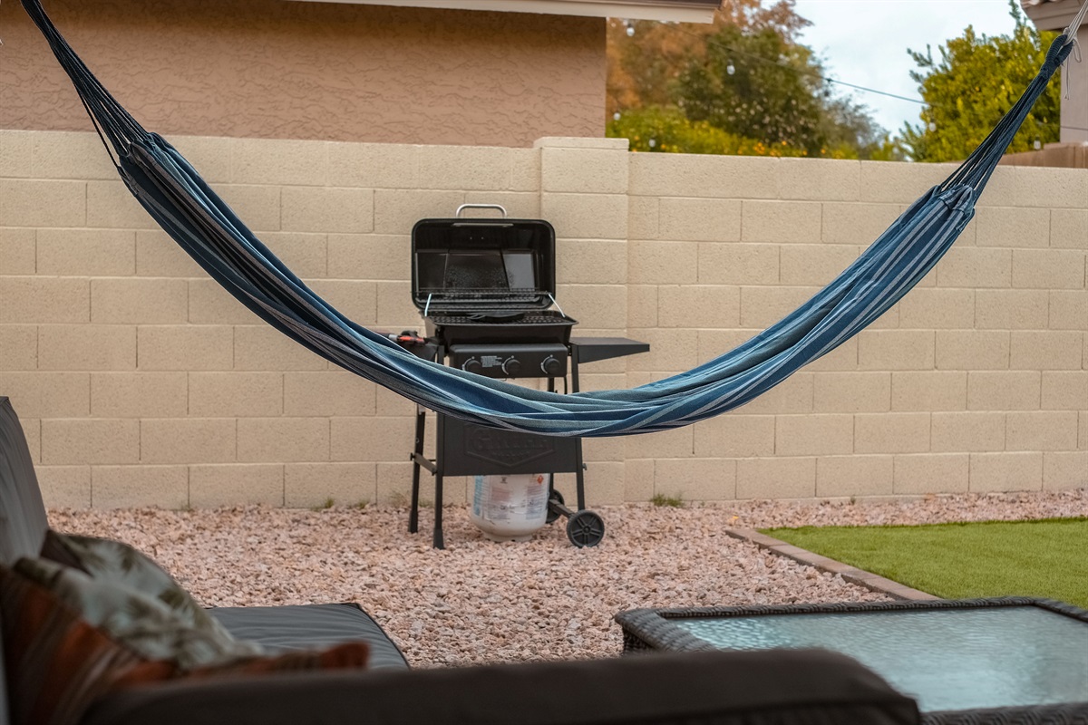 Lay down in the hammock and take a nap.