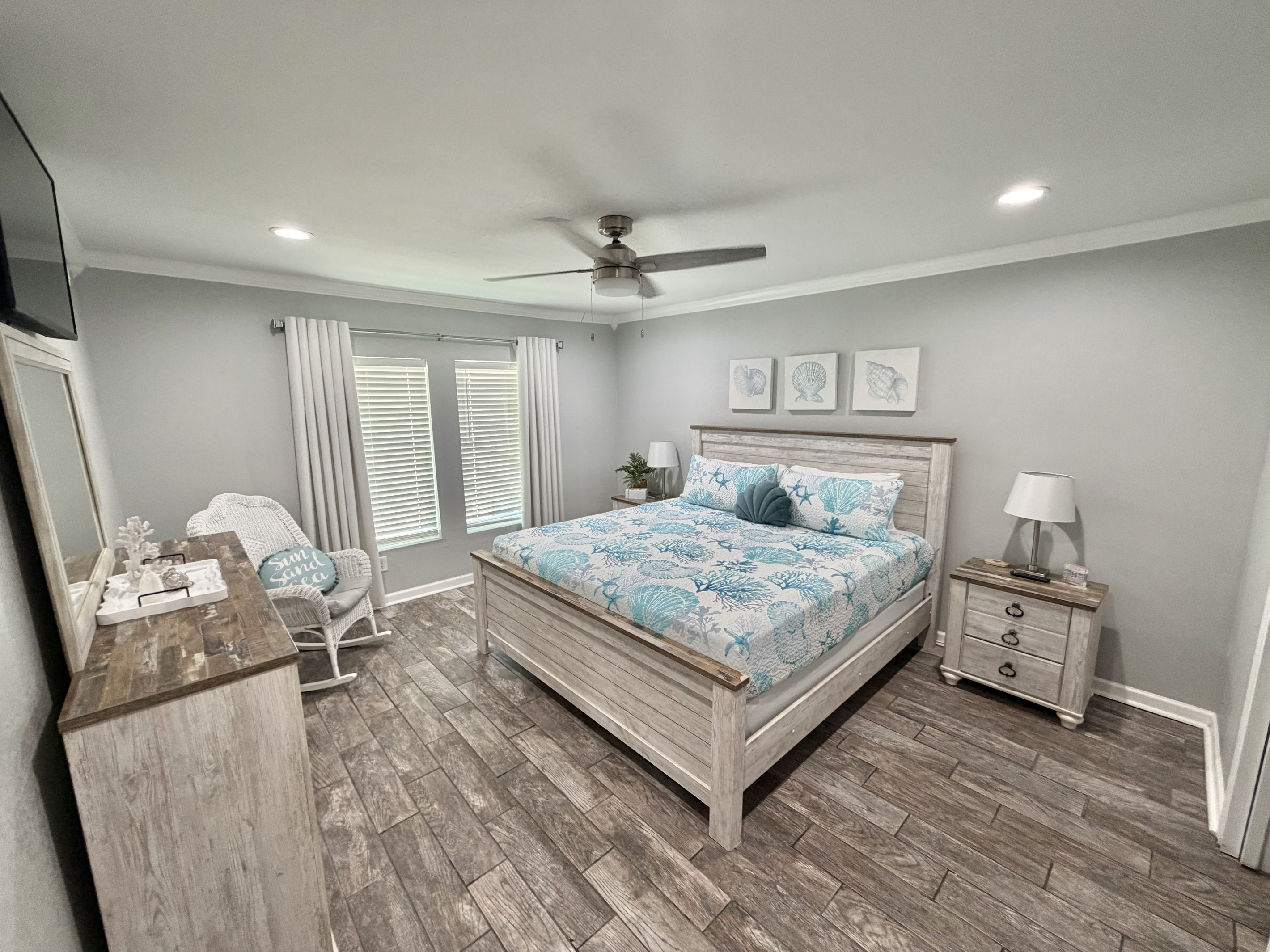 Serene king bedroom for relaxation