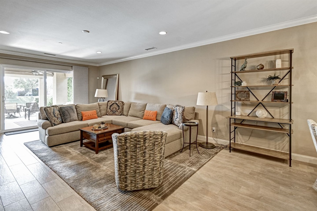 Living Room and Entrance to Back Patio