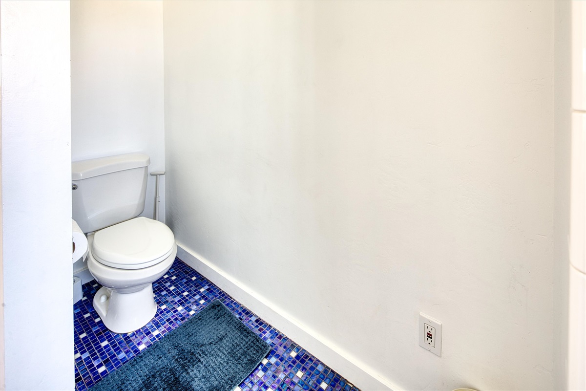 Primary bathroom with large duel shower faucets