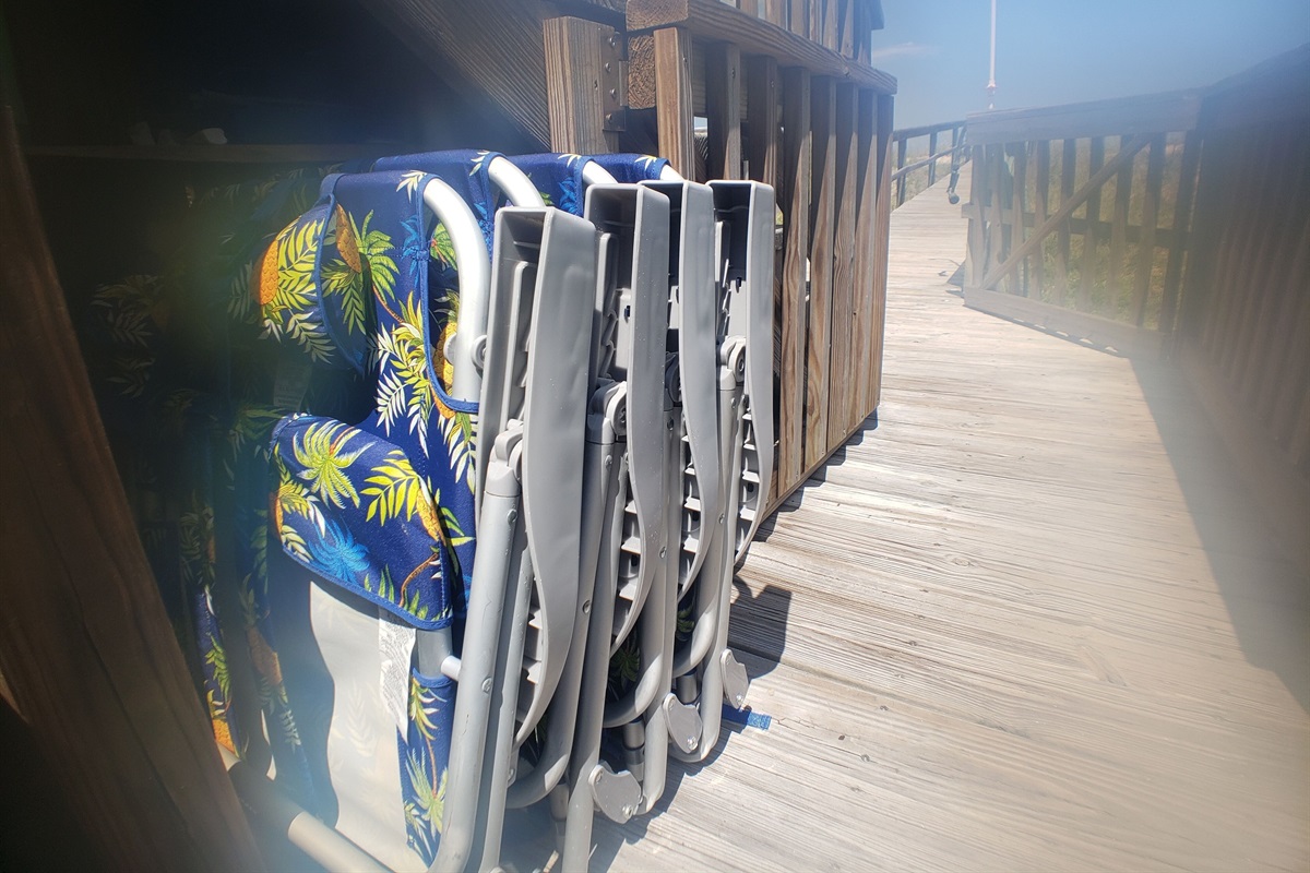 4 Beach chairs and a Neso sun shade provided for use during your stay! 😎