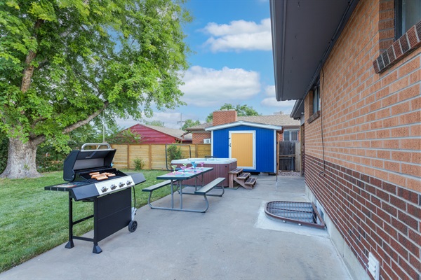 Getaway Paradise – Our property is a true escape with a hot tub, firepit, outdoor seating, and a BBQ grill – the ultimate recipe for a perfect getaway!