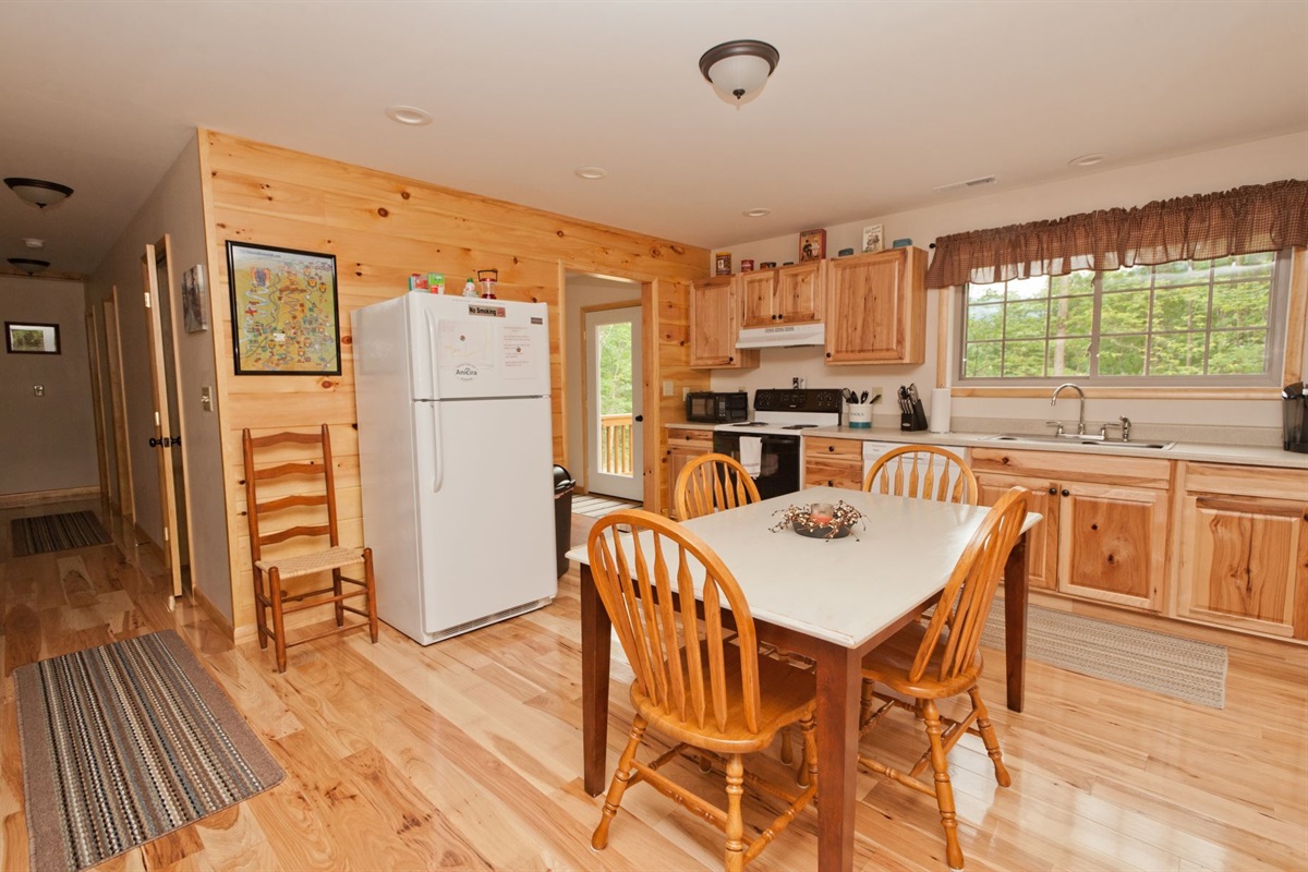 Fully equipped kitchen has everything you need to prepare meals during your stay.