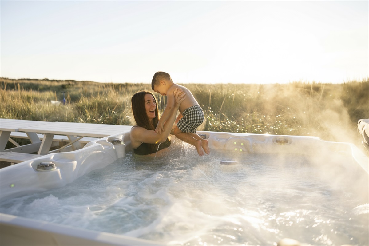 {Hot Tub} Enjoy the heated oceanfront hot tub year-round, with seating for up to 6.