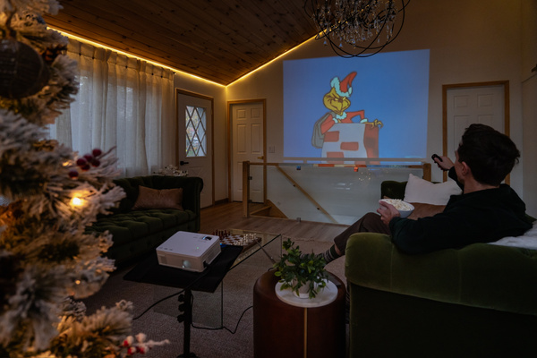 Projector ready for hours of entertainment