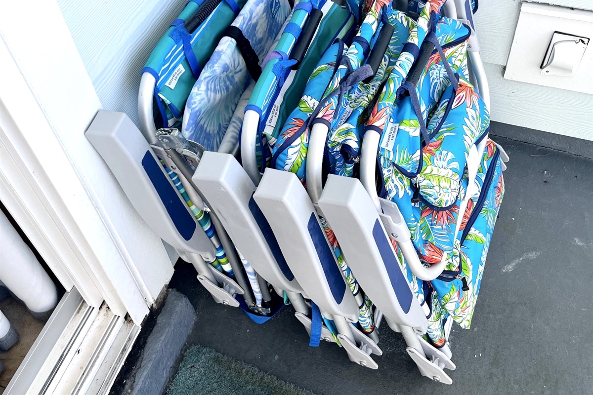 Beach chairs for guest use
