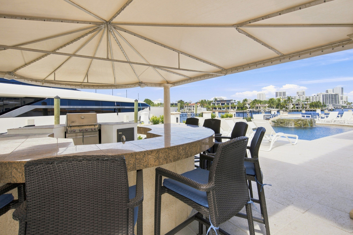 BBQ area.