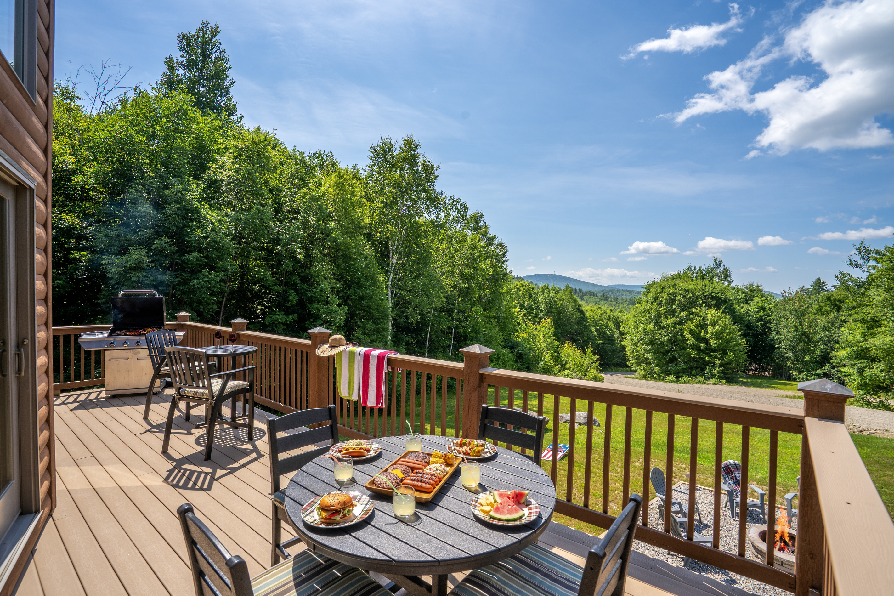 Enjoy relaxed evenings on the deck with a barbecue, great food, and stunning mountain views as your backdrop.