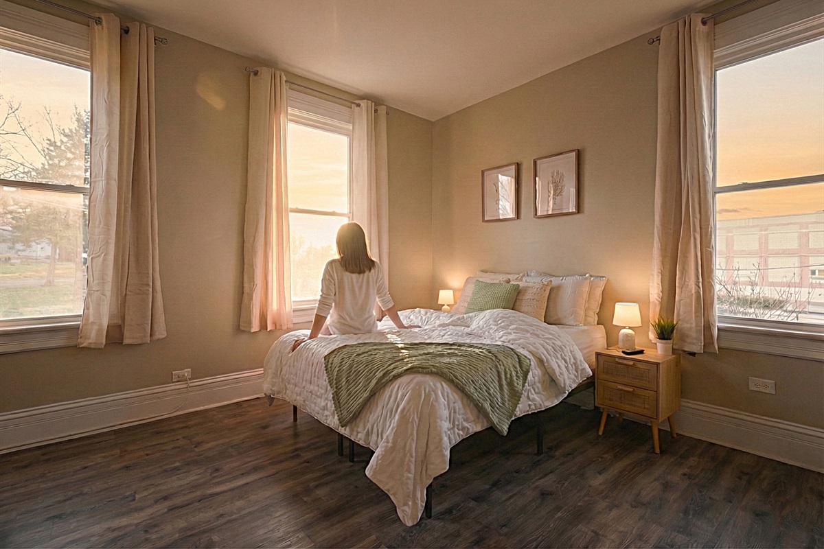 Wake up rested after a comfortable night's sleep.